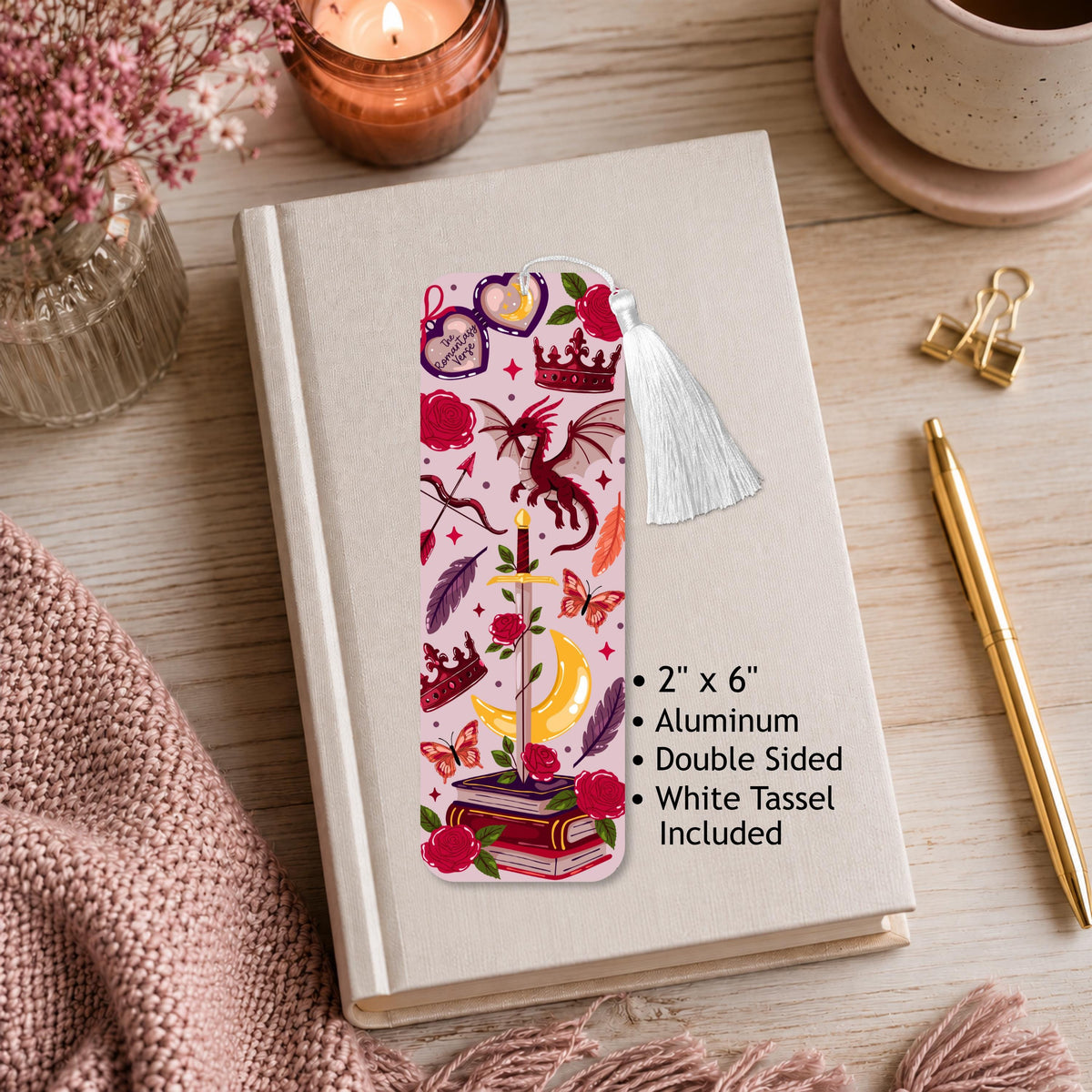 Eternal Romance Dragon Aluminum Bookmark