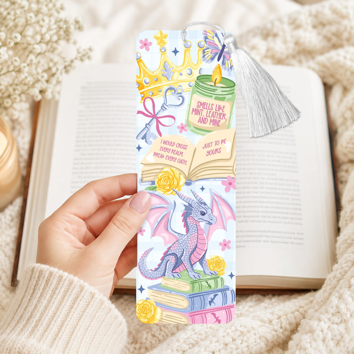 Pastel Enchanted Dragon Tales Aluminum Bookmark