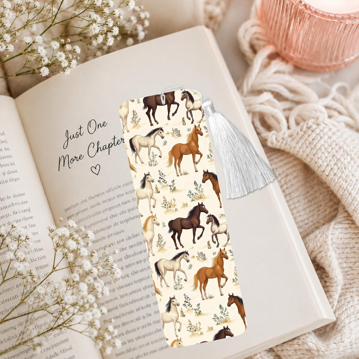 Western Horses Aluminum Bookmark