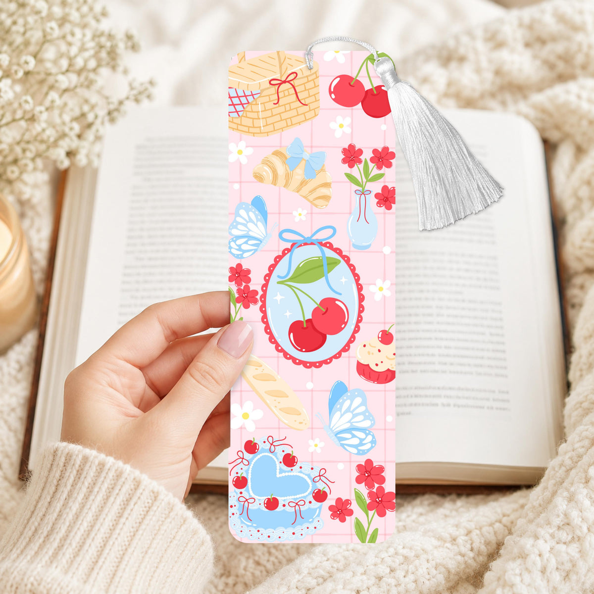 Coquette Cherry Aluminum Bookmark
