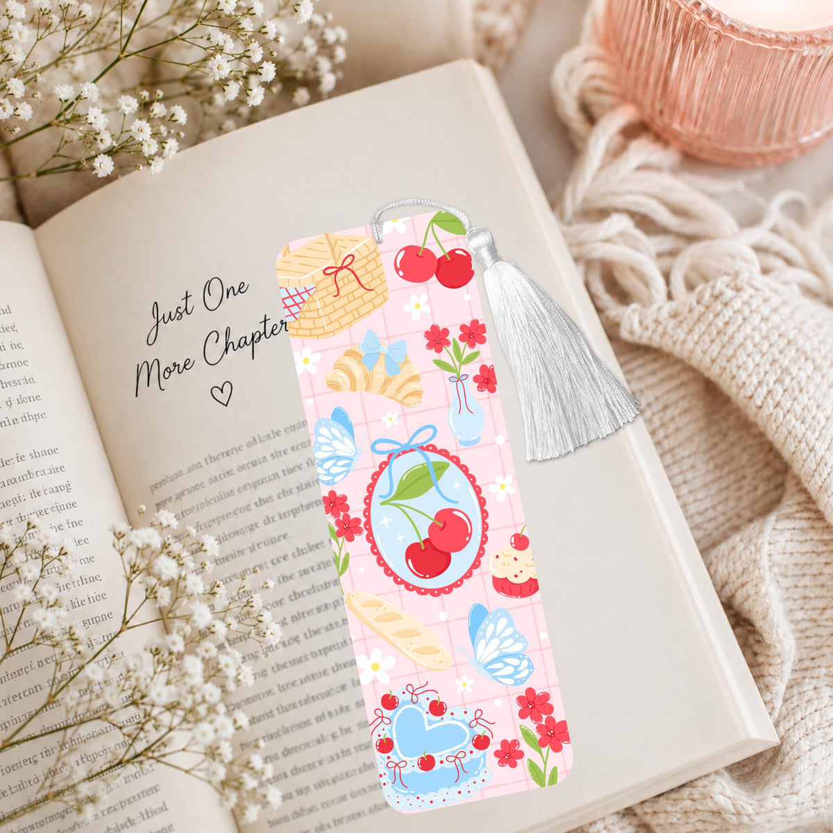 Coquette Cherry Aluminum Bookmark