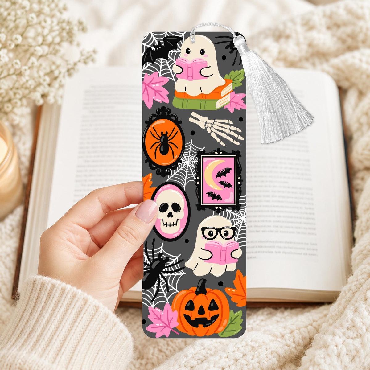 Halloween Reading Boo Crew Aluminum Bookmark