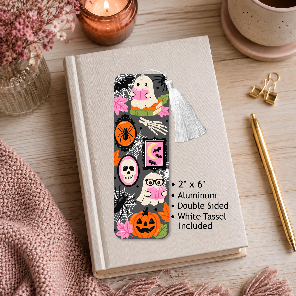 Halloween Reading Boo Crew Aluminum Bookmark