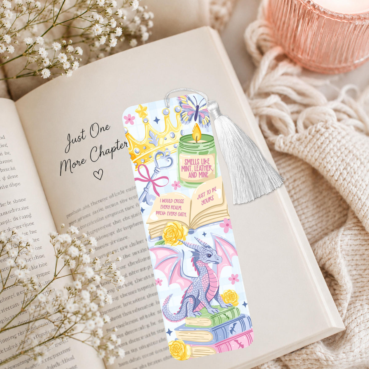 Pastel Enchanted Dragon Tales Aluminum Bookmark