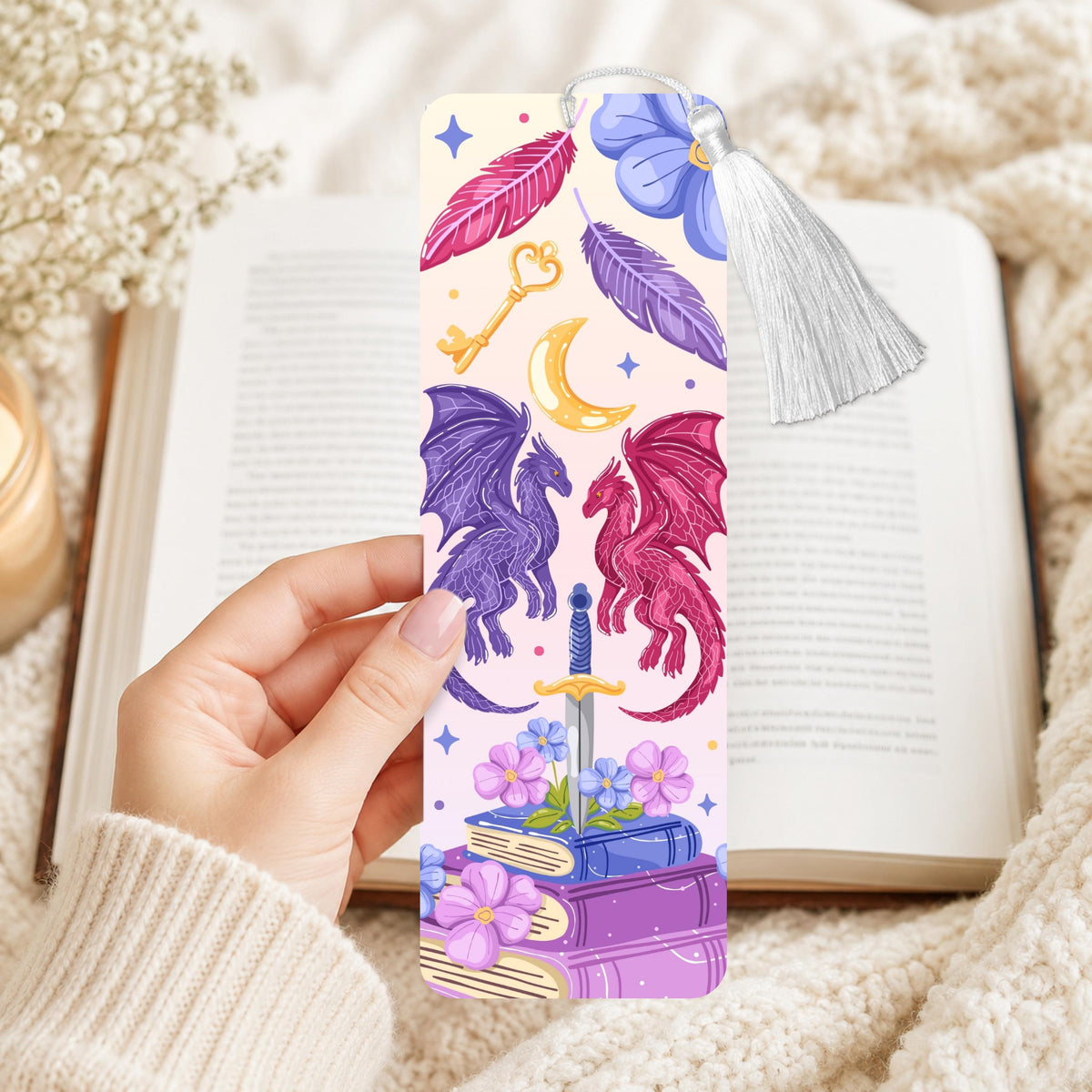 Dragon Romantasy Reign Aluminum Bookmark