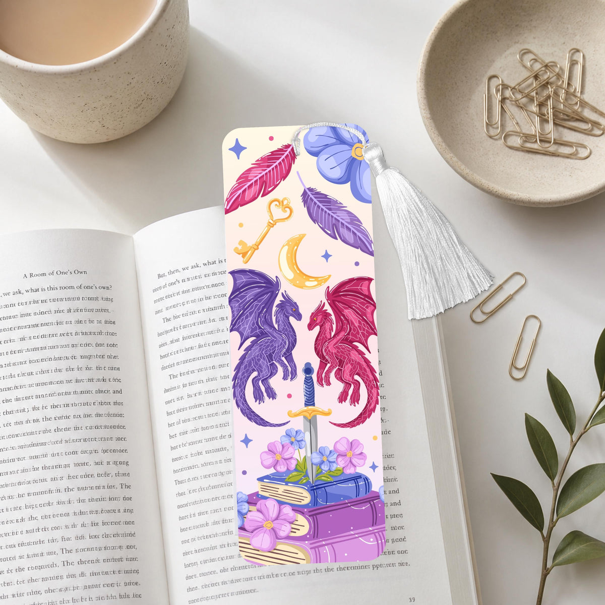 Dragon Romantasy Reign Aluminum Bookmark