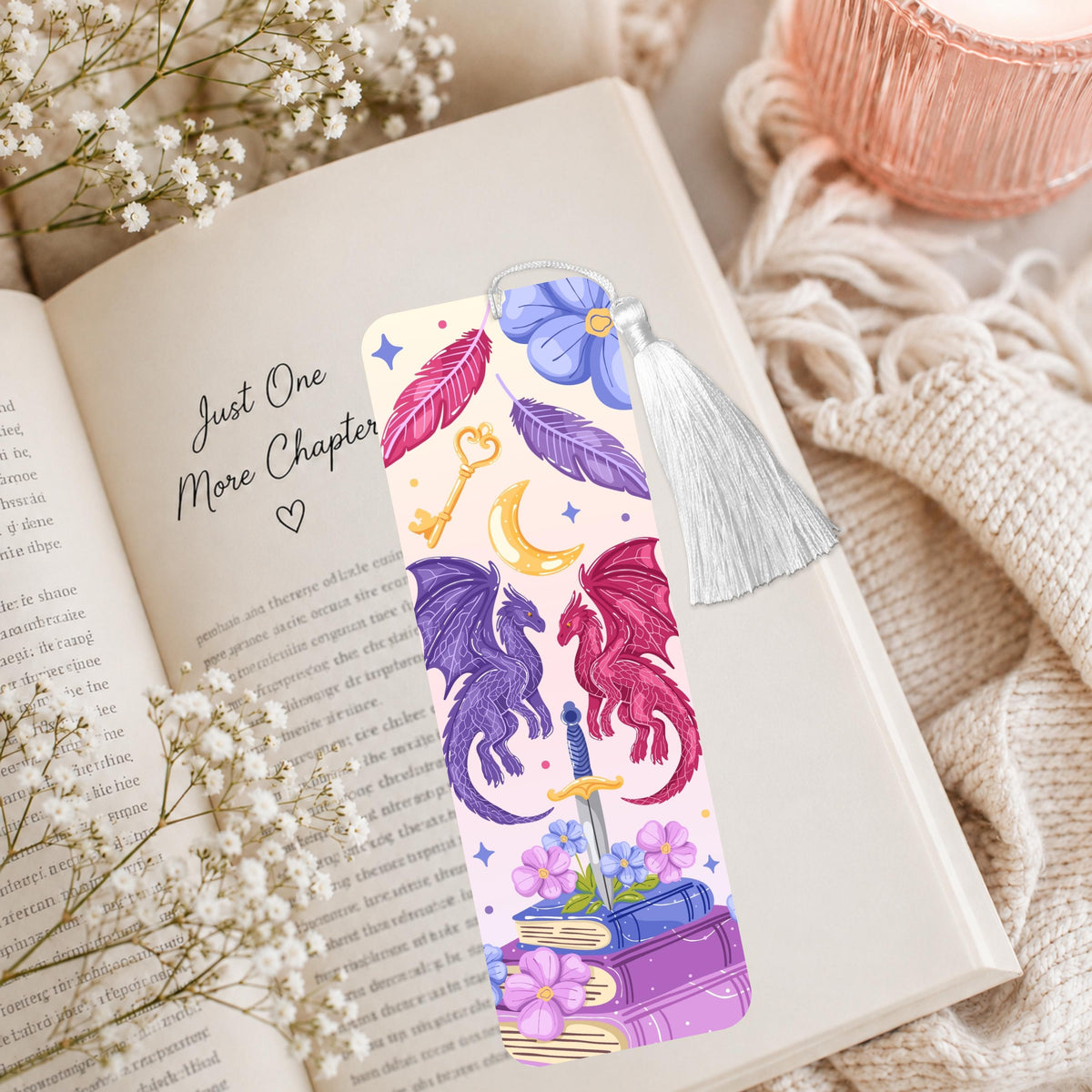 Dragon Romantasy Reign Aluminum Bookmark