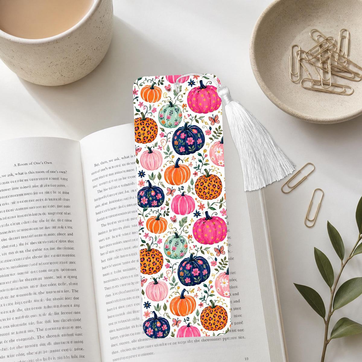 Colorful Pumpkins Aluminum Bookmark