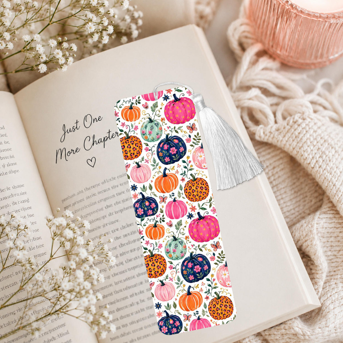 Colorful Pumpkins Aluminum Bookmark