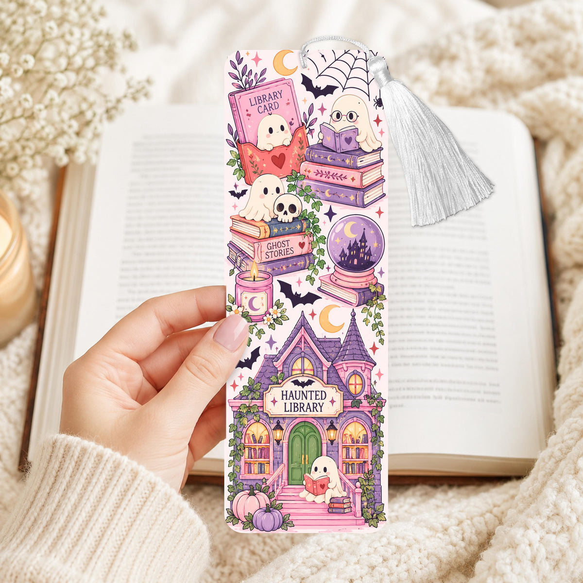Haunted Library Aluminum Bookmark