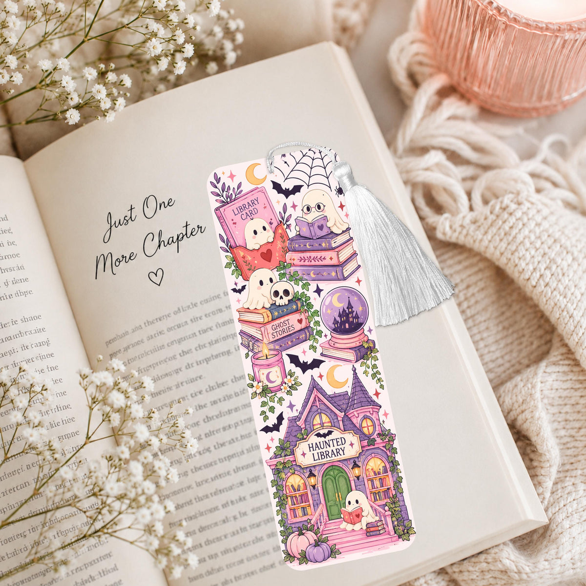 Haunted Library Aluminum Bookmark