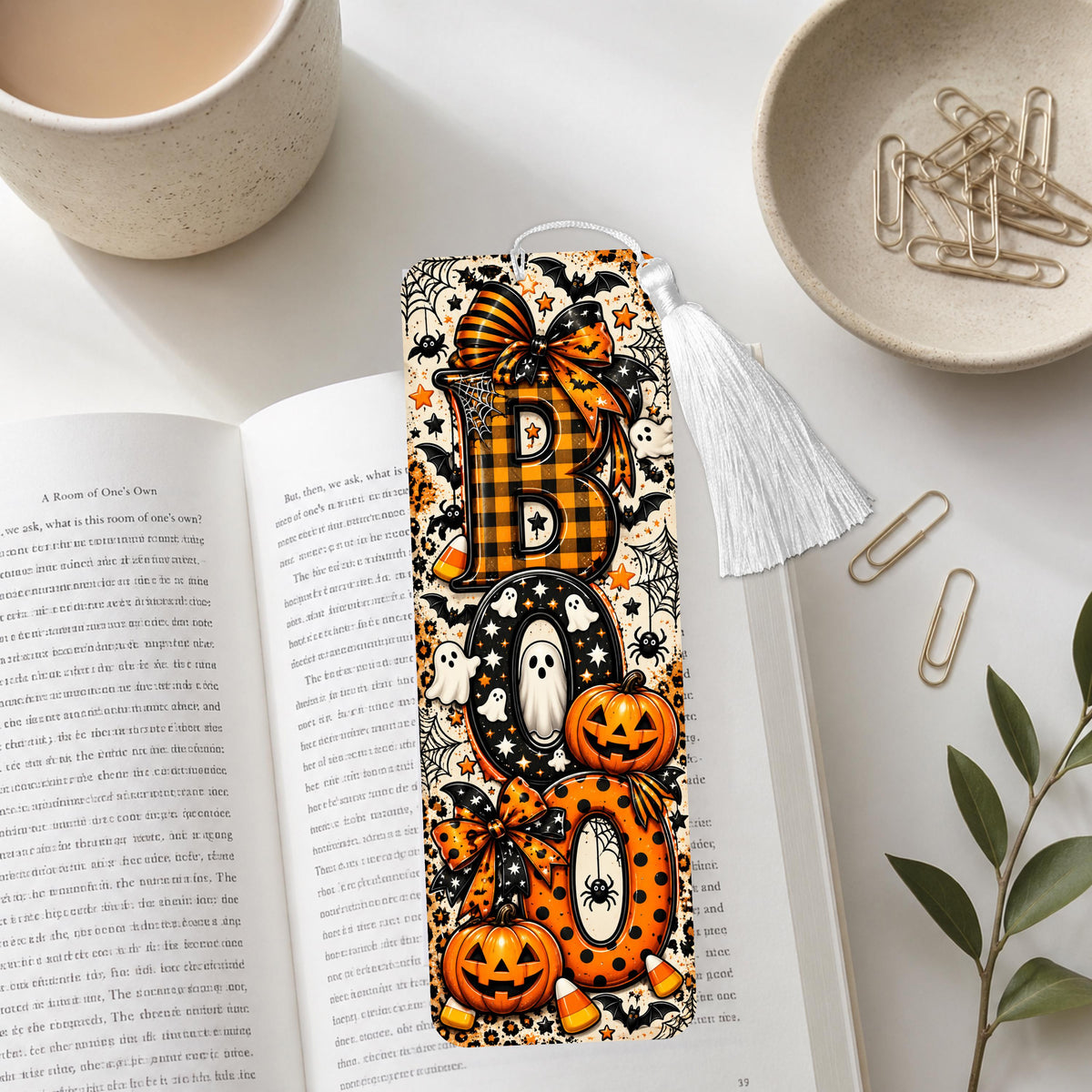 Halloween Boo Aluminum Bookmark