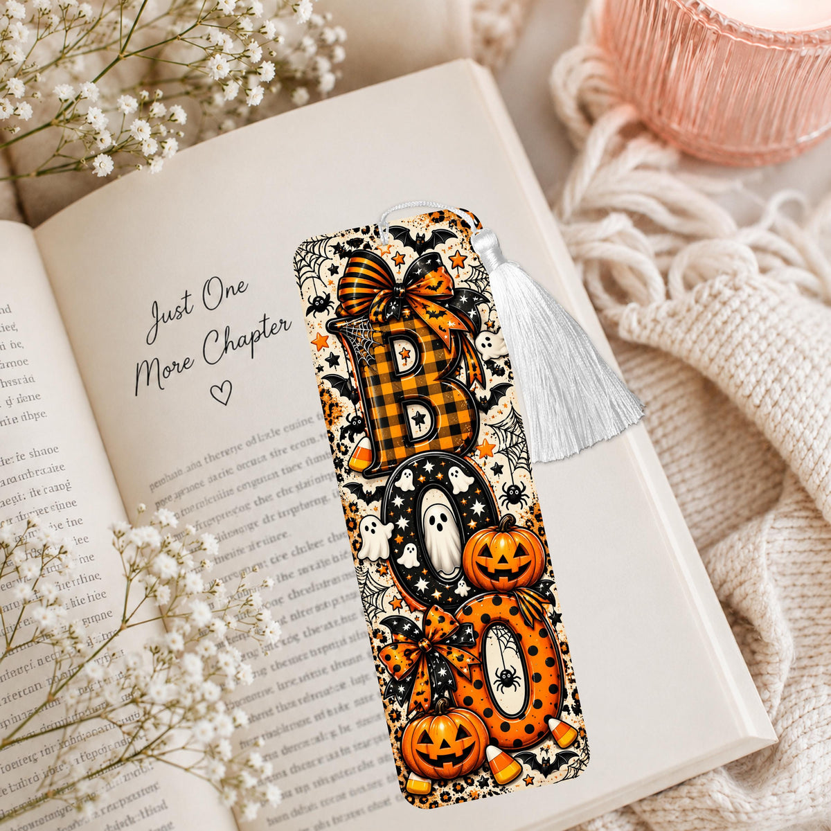 Halloween Boo Aluminum Bookmark