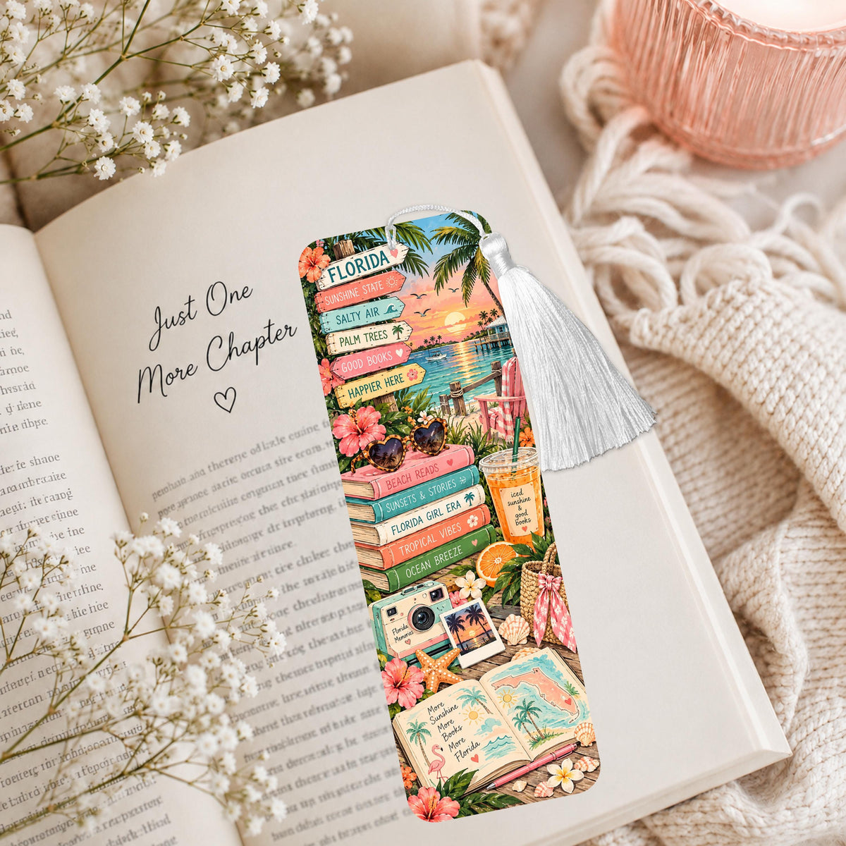 Bookish Florida Aluminum Bookmark