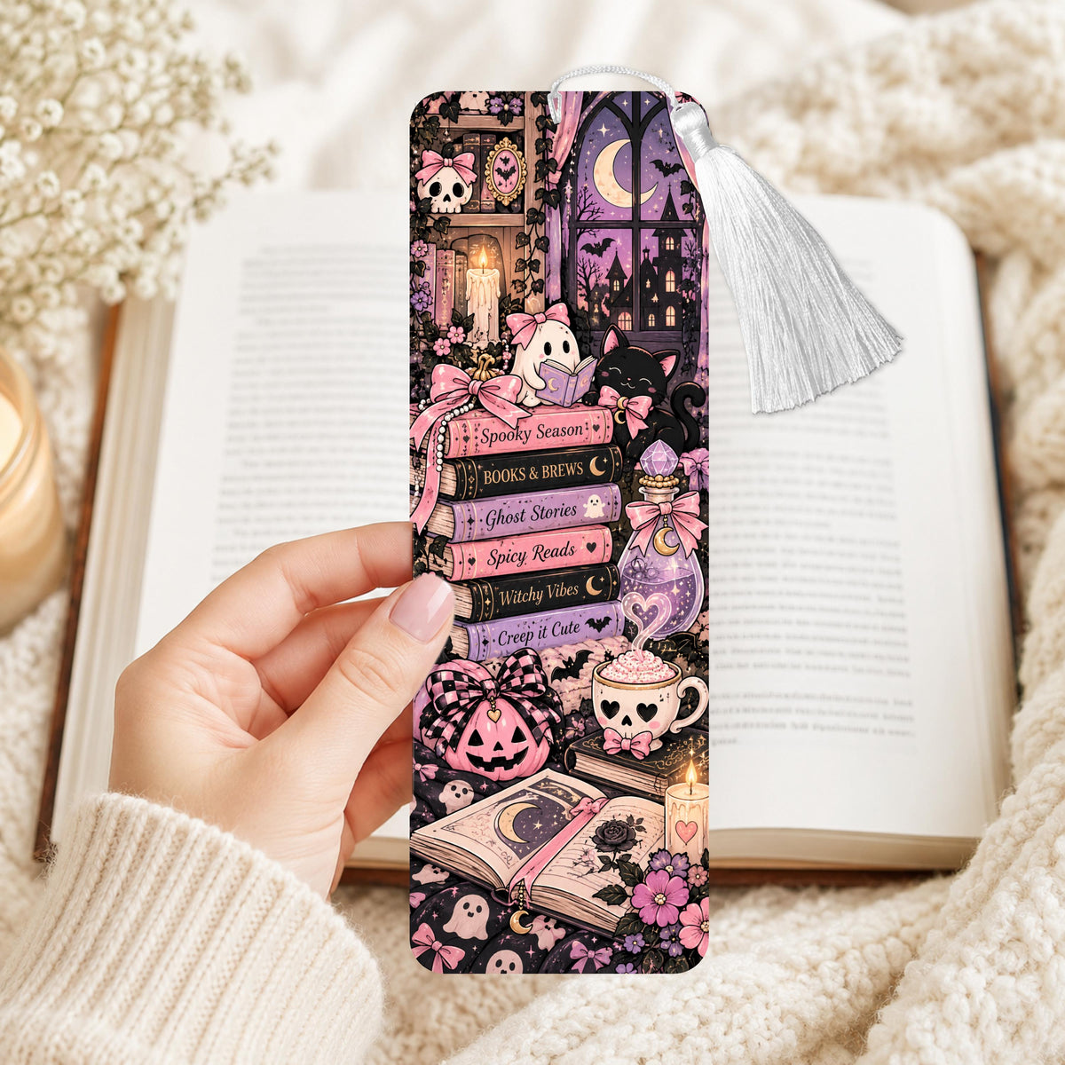 Bookish Sweet & Spooky Halloween Aluminum Bookmark