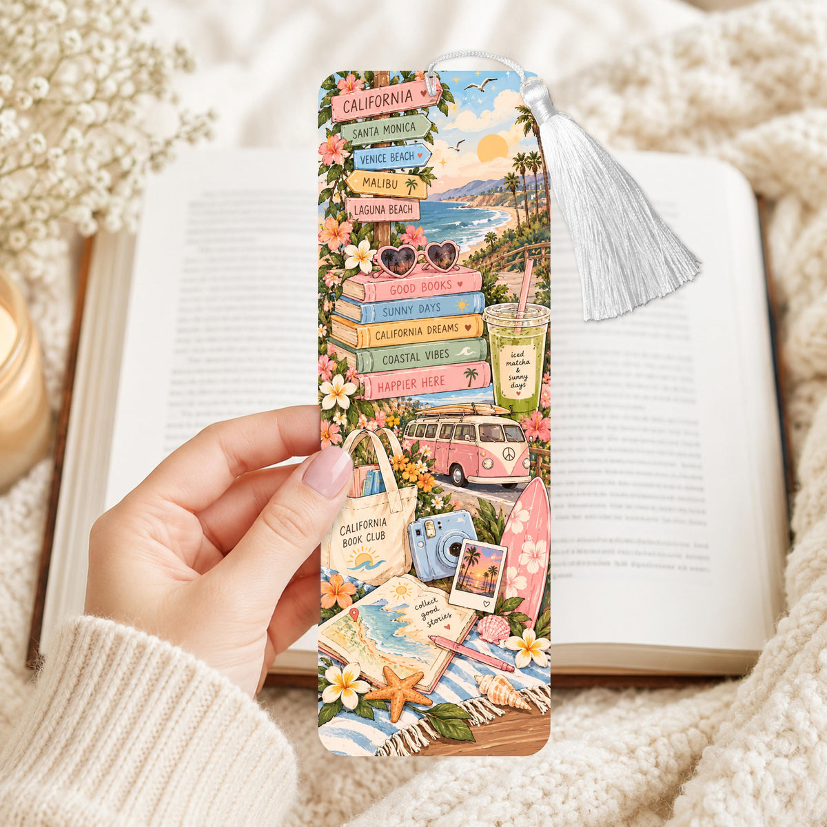 Bookish California Aluminum Bookmark