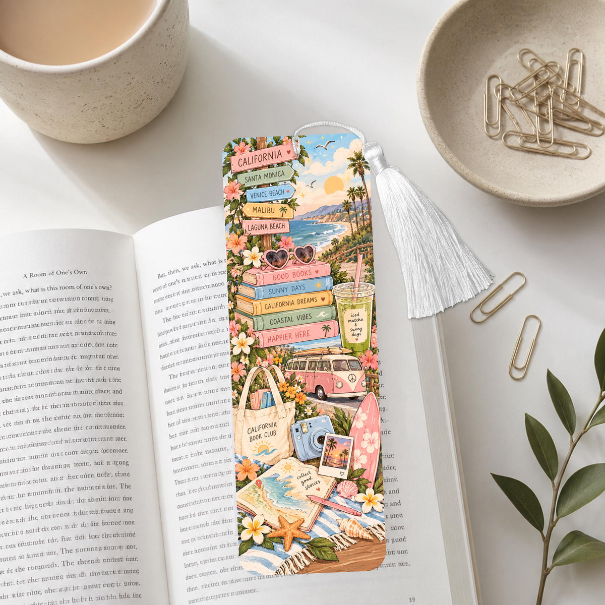 Bookish California Aluminum Bookmark