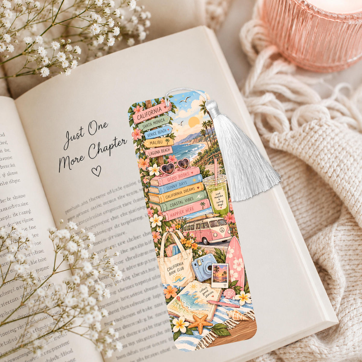 Bookish California Aluminum Bookmark