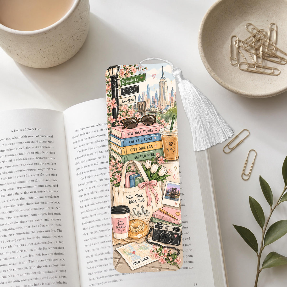 Bookish New York Aluminum Bookmark