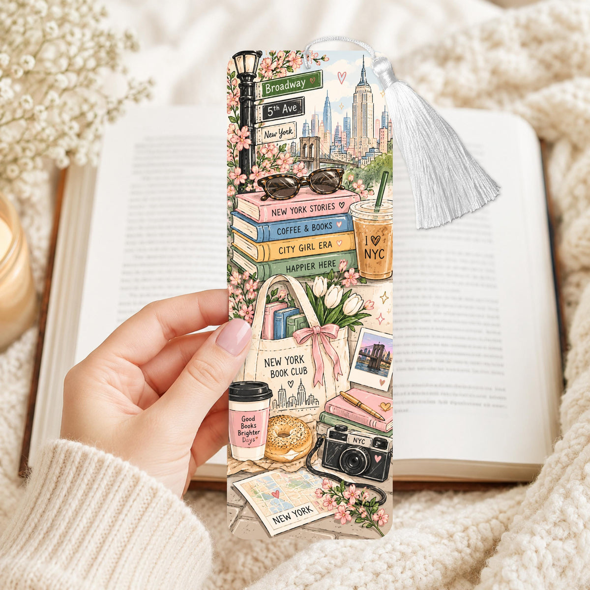 Bookish New York Aluminum Bookmark