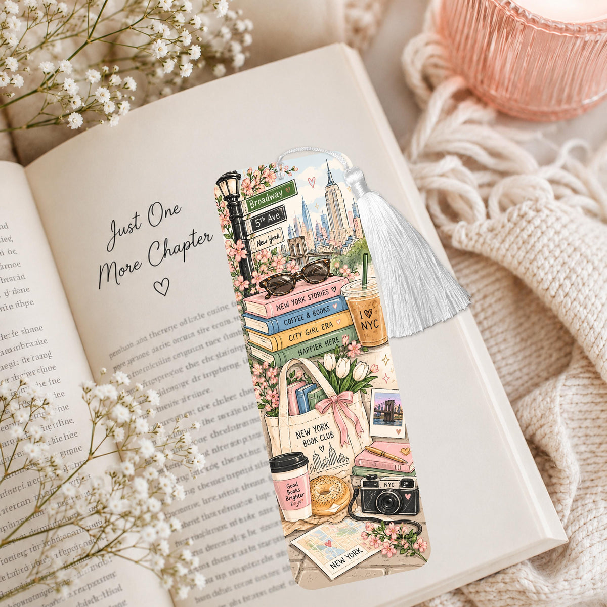 Bookish New York Aluminum Bookmark