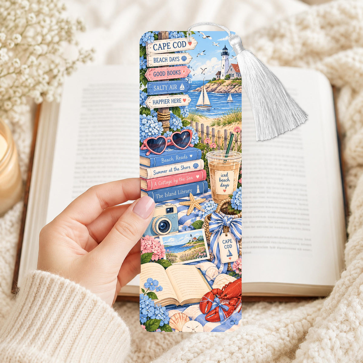 Bookish Cape Cod Aluminum Bookmark