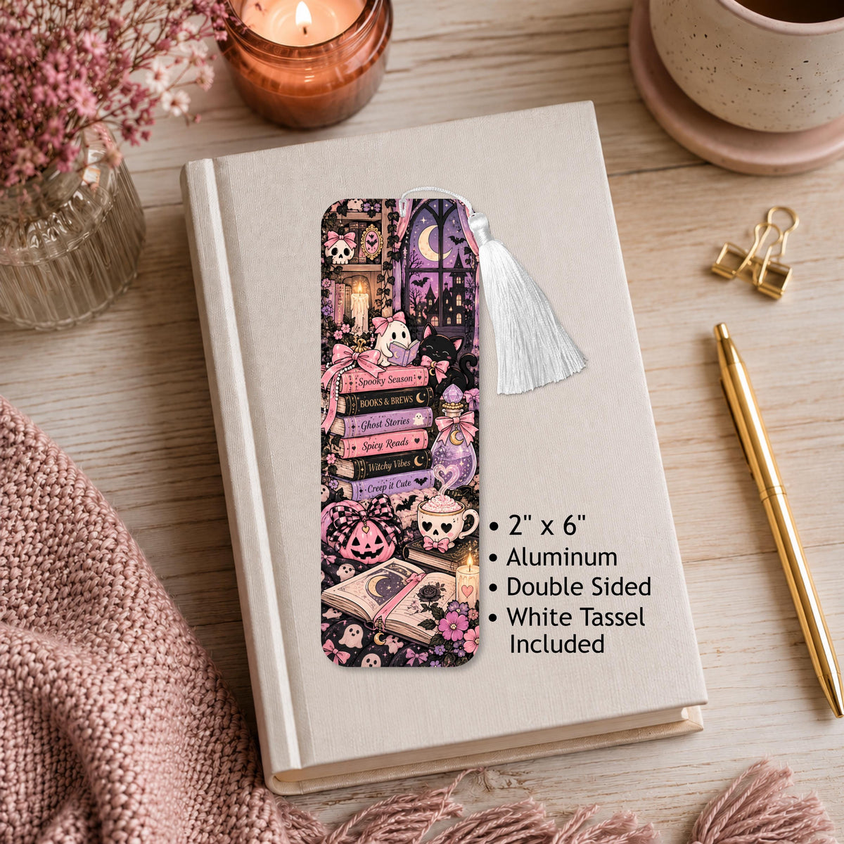 Bookish Sweet & Spooky Halloween Aluminum Bookmark