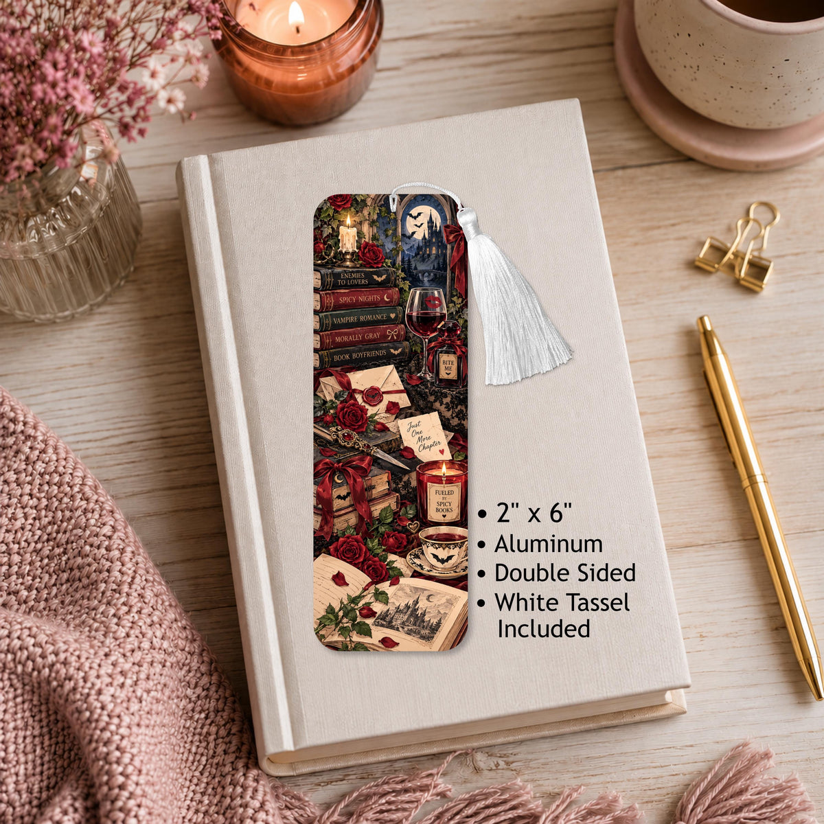 Dark Romance Aluminum Bookmark