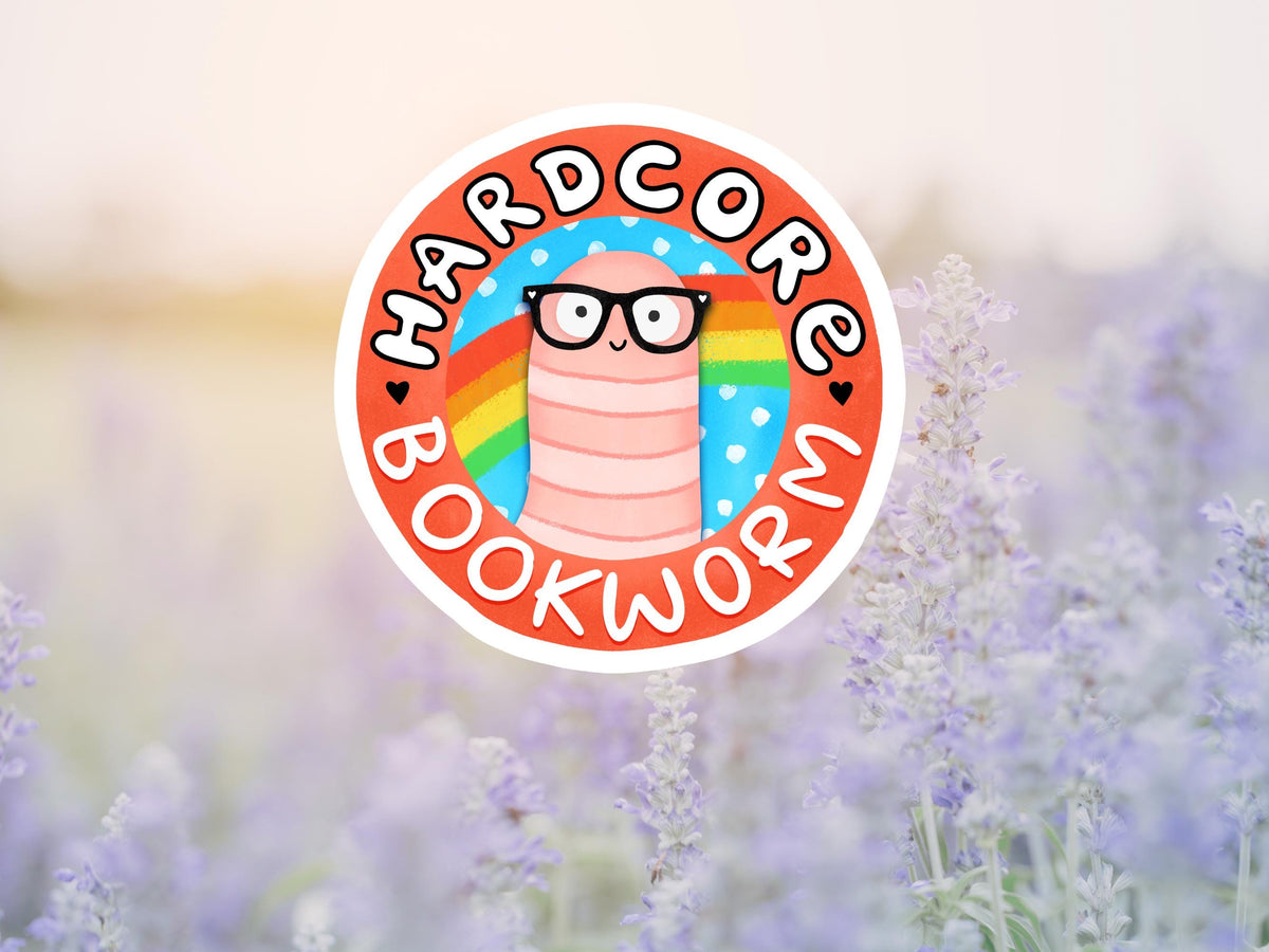 Hardcore Bookworm Sticker